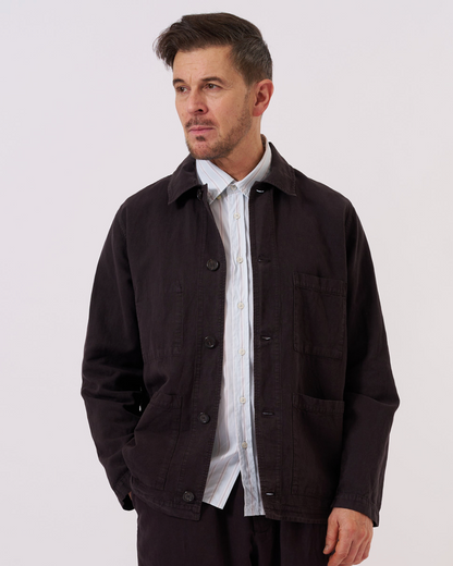 Lyo Linen Coverall Jacket | Licorice