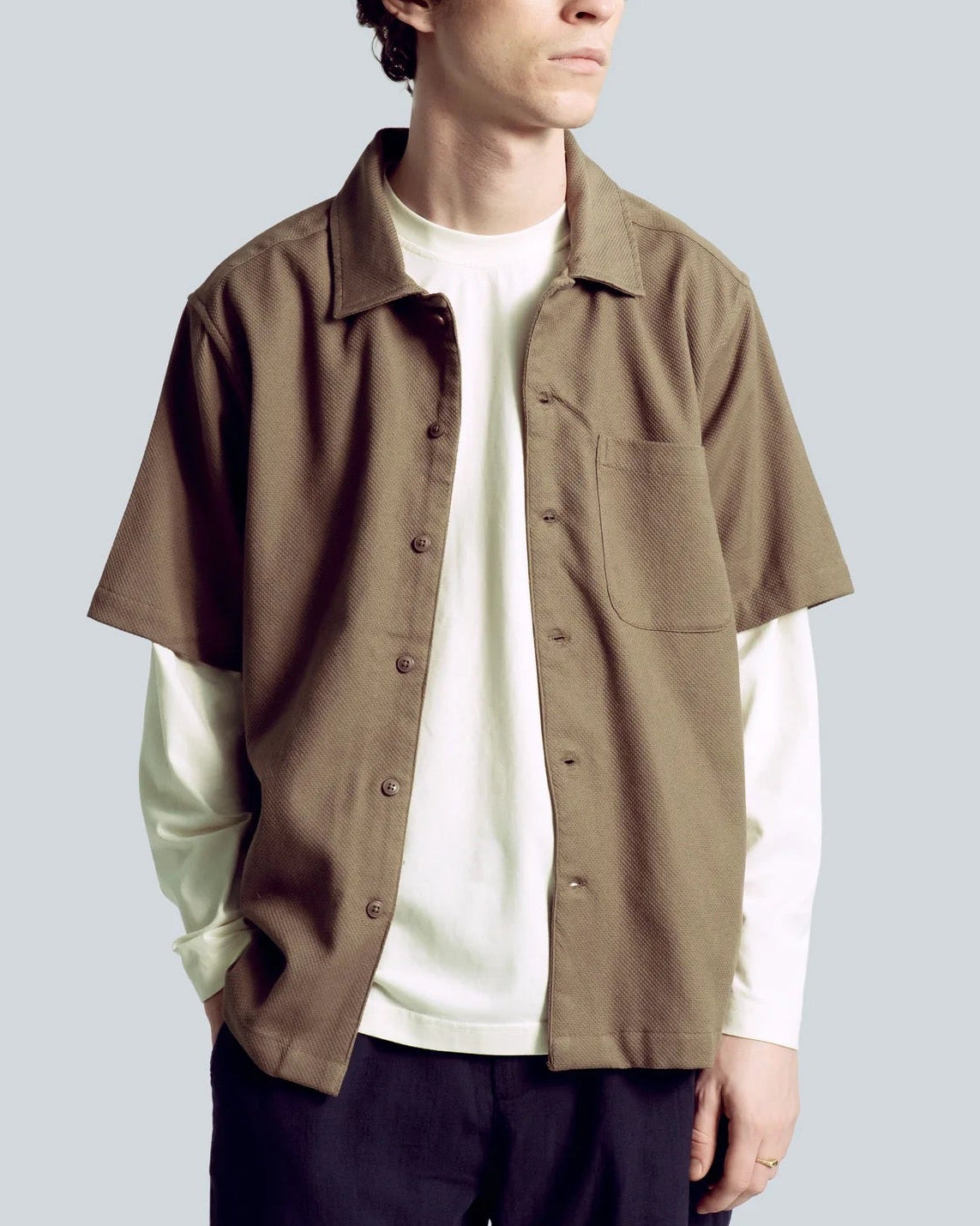 Busey Textured Shirt | Brown
