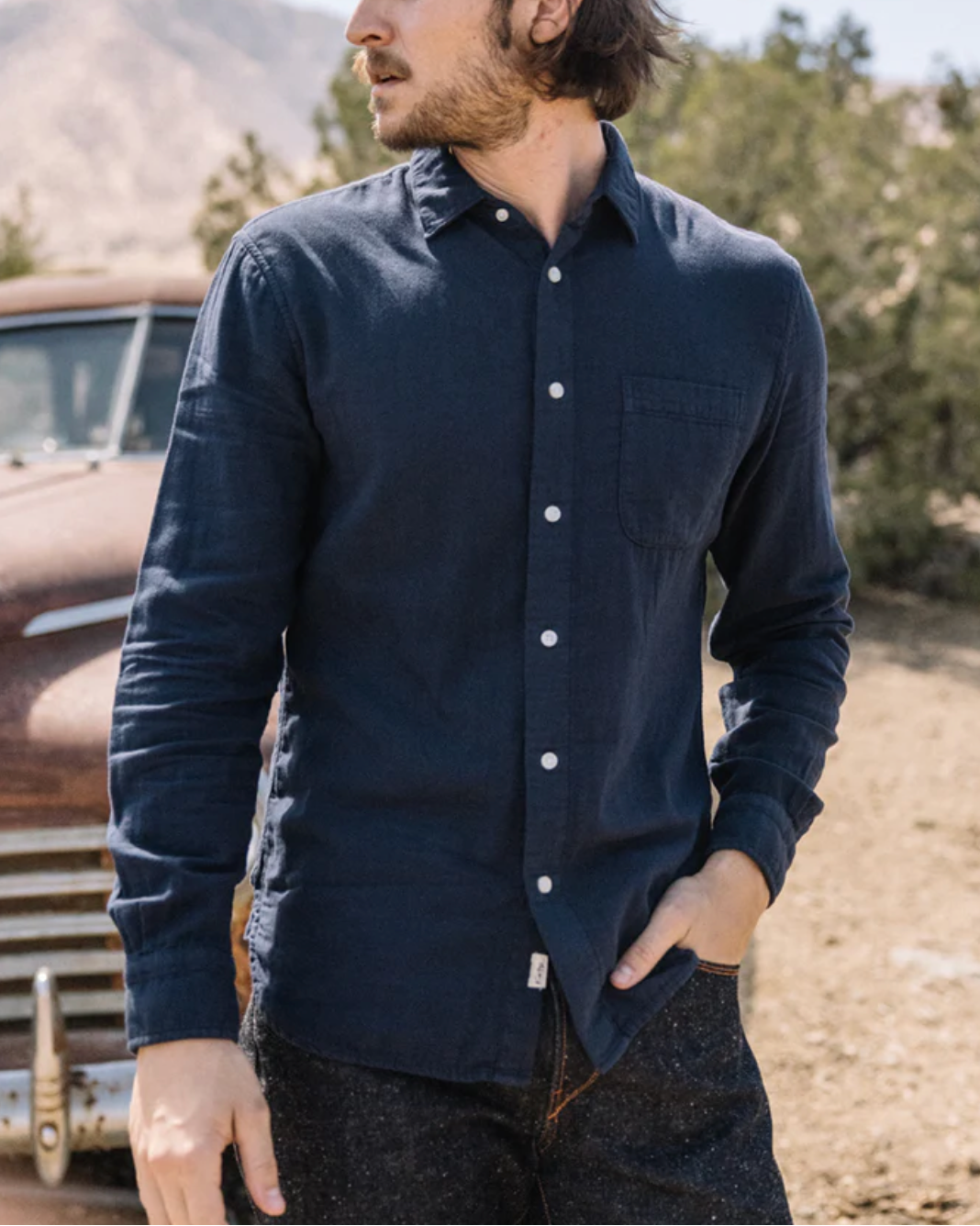 The Ripper Double Gauze Shirt | Navy