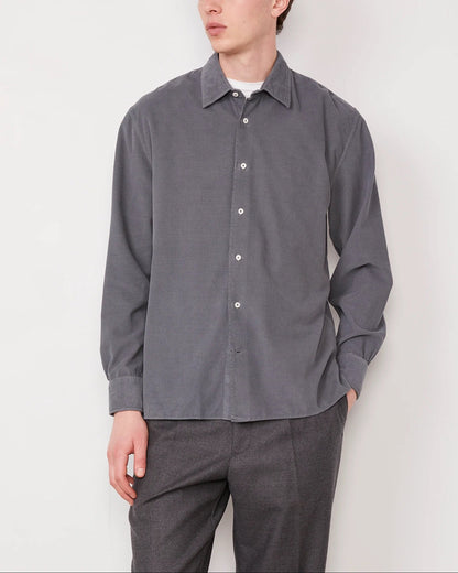 Gad Corduroy Shirt | Steel Grey