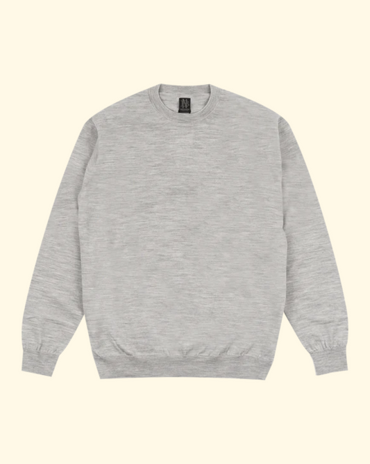 Essential High Gauge Crewneck | Gray