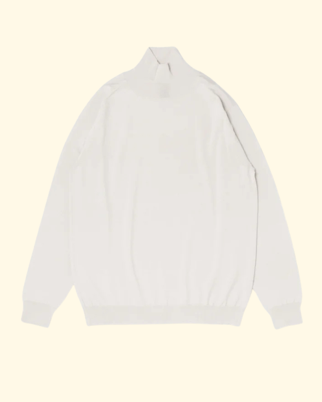 Essential High Gauge Turtleneck | Ivory