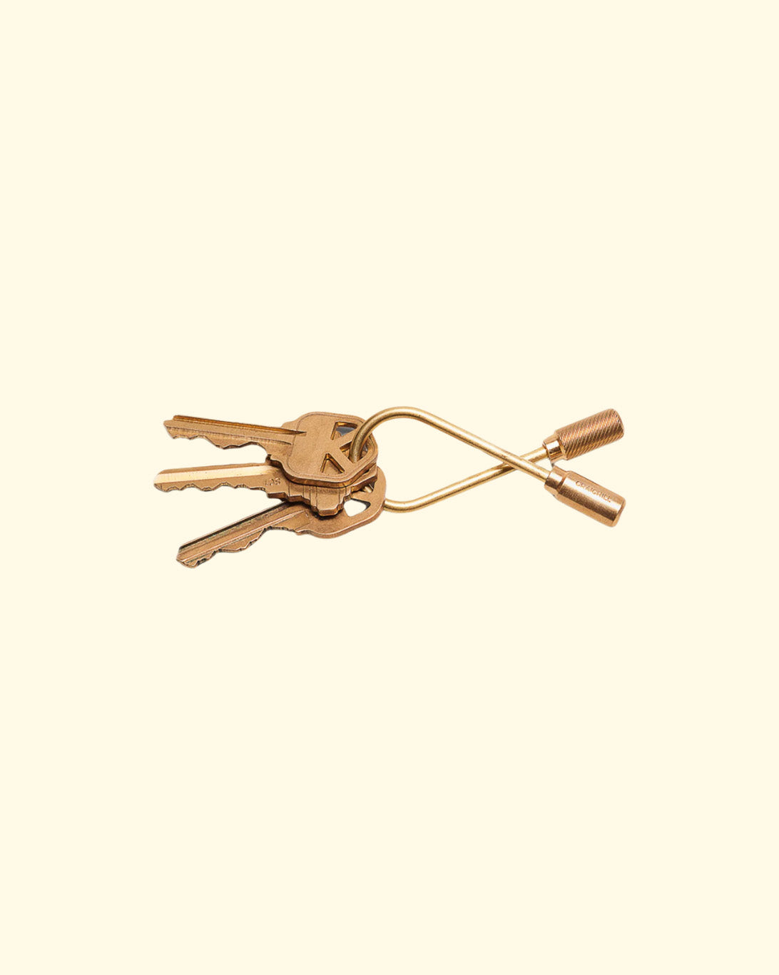 Closed Helix Keyring | Brass