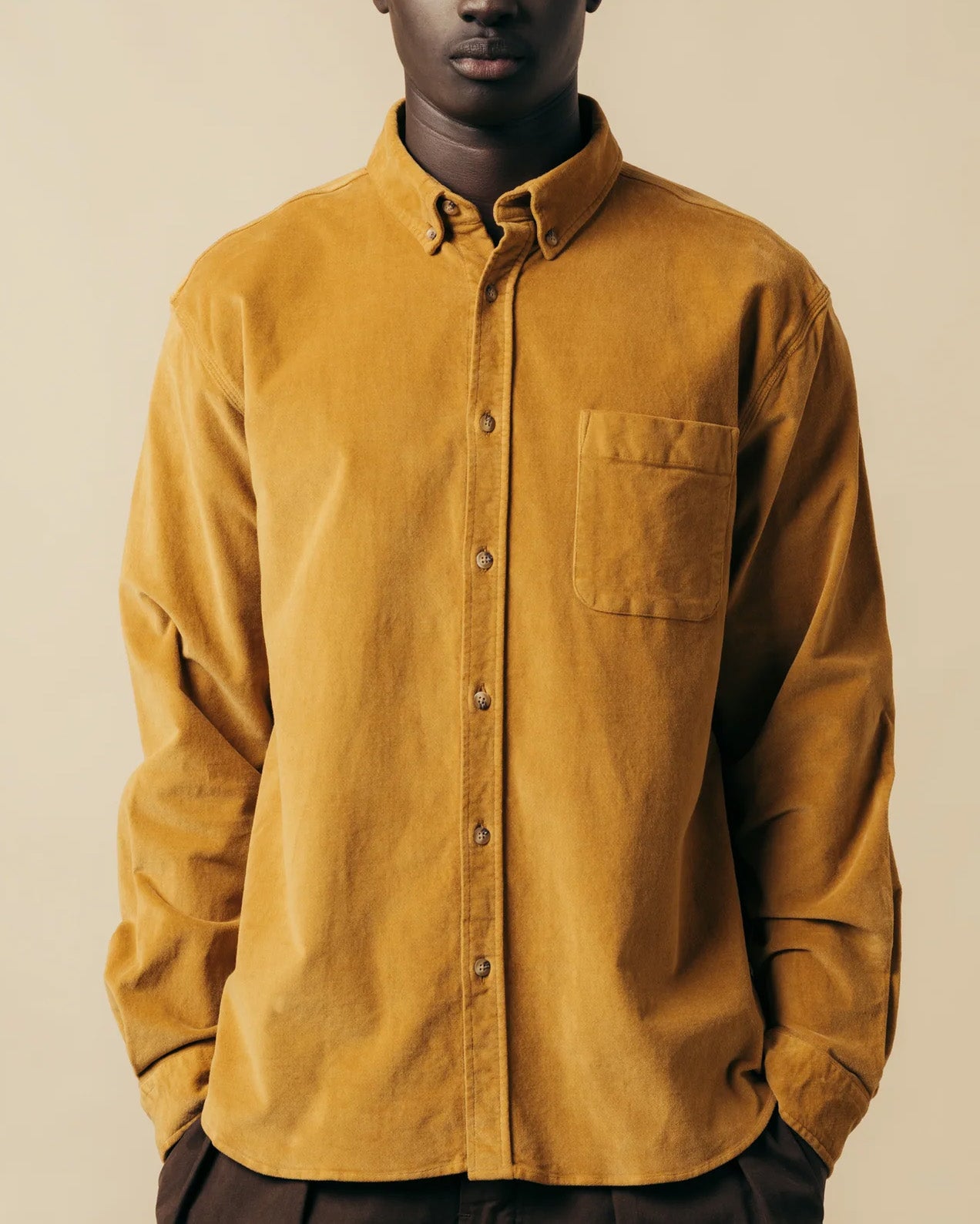 Raeburn Moleskin Shirt | Ochre