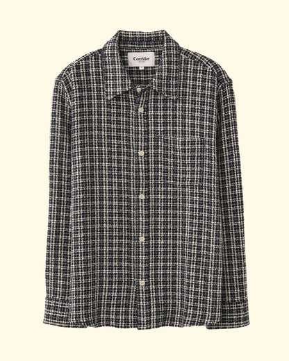 Reverse Tweed Snow Check | Blue