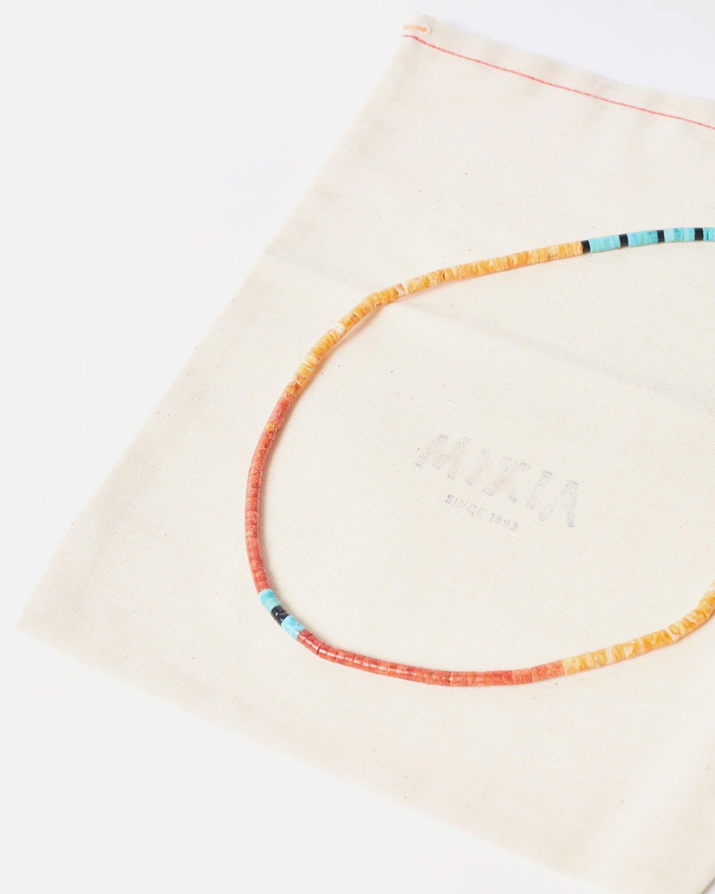 Heishi Necklace | Oyster/Coral/Turquoise