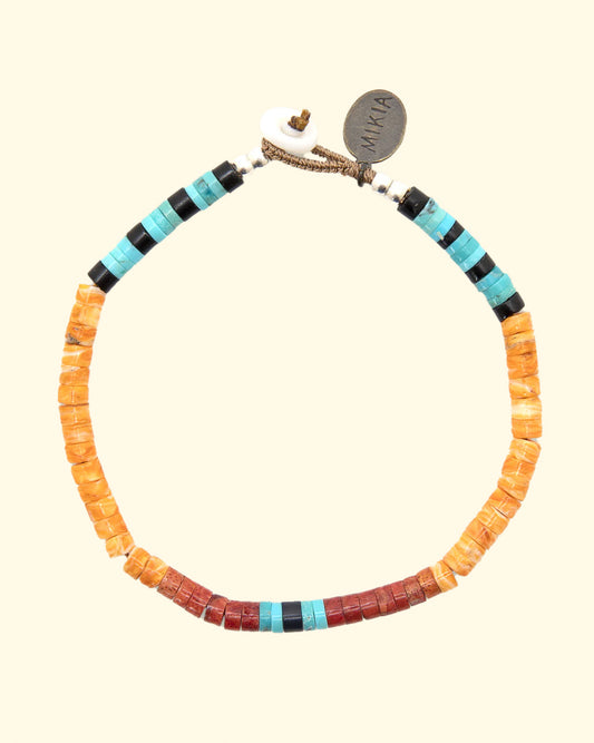 Helshi Beads | Spiny oyster/coral/turquoise