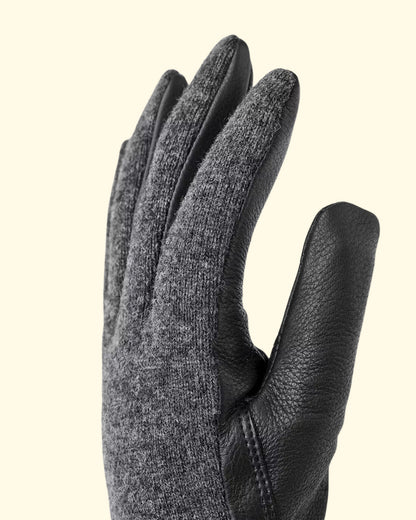 Deerskin Wool Tricot | Charcoal/Black