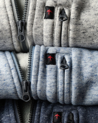 Micropile Half Zip | Lt Grey Fleck