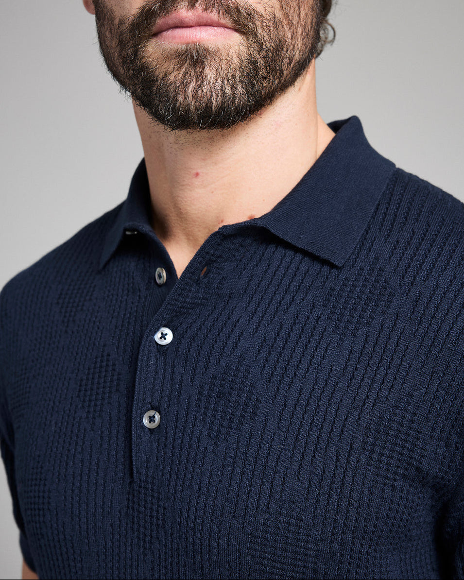 Diamond Polo | Carbon Blue