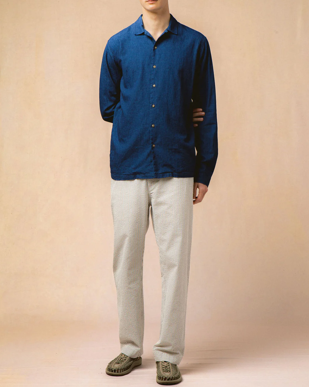 Tain Shirt | Indigo Linen Cotton