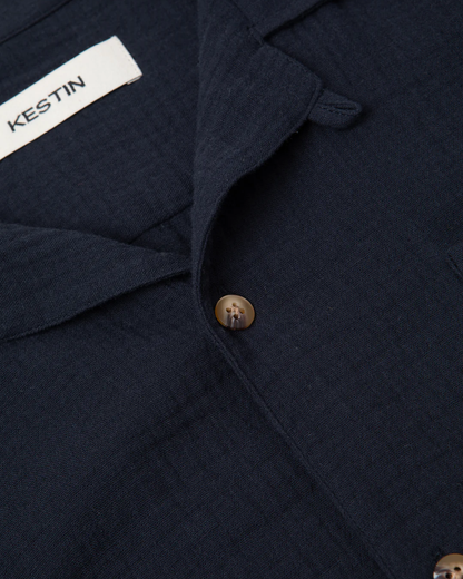 Crammond Shirt | Navy Cotton