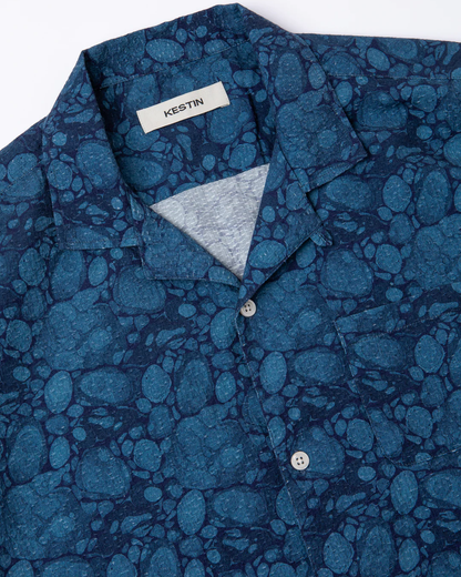 Crammond Shirt | Blue Marble Print