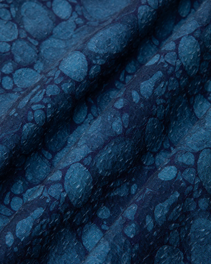 Crammond Shirt | Blue Marble Print