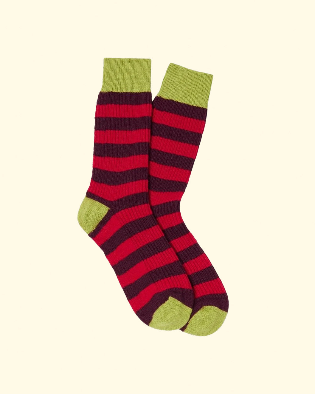 Striped Soft Socks | Red/Plum Stripe