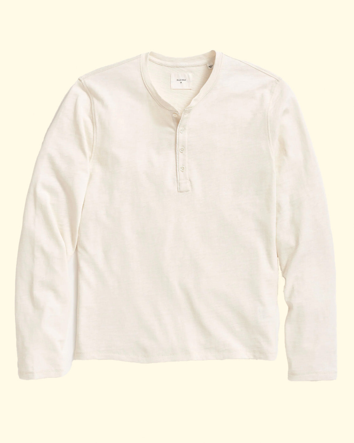 Long Sleeve Organic Cotton Henley | Tinted White