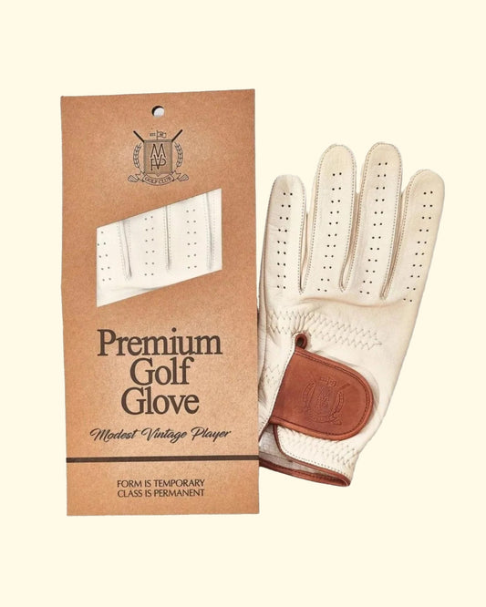 Leather Golf Glove RIGHT | Cream (3 Pack)