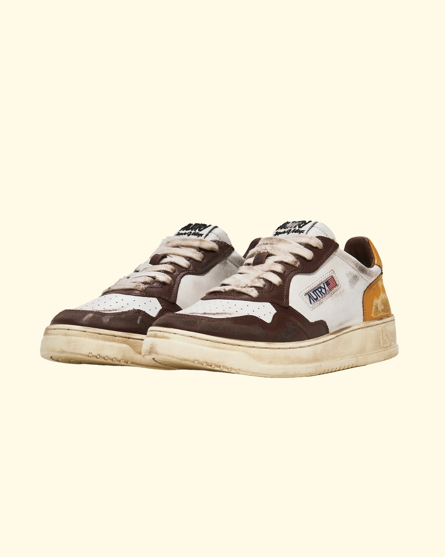 Medalist Low Super Vintage | Leather Wht Brown Honey