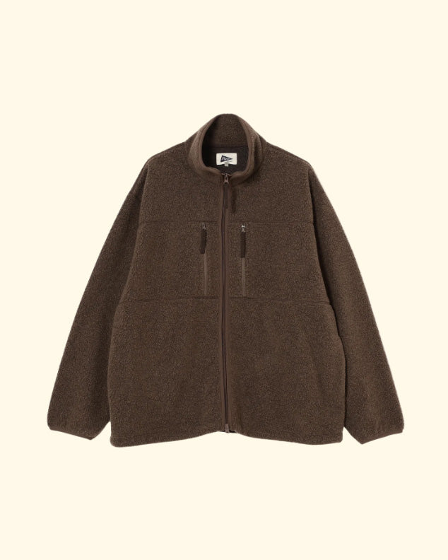 Antonio Wool Zip Up | Brown