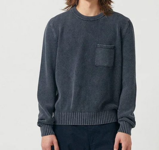Acid Wash Crewneck | Black