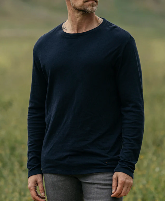 Knitted Drill Crewneck | Navy