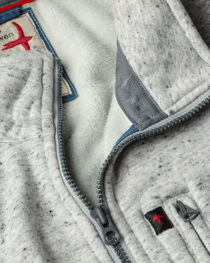 Micropile Half Zip | Lt Grey Fleck