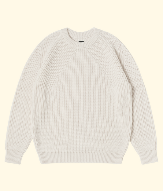 Signature Cotton Crew Neck | Ivory