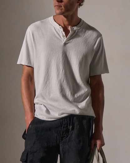 Slub SS Henley | White