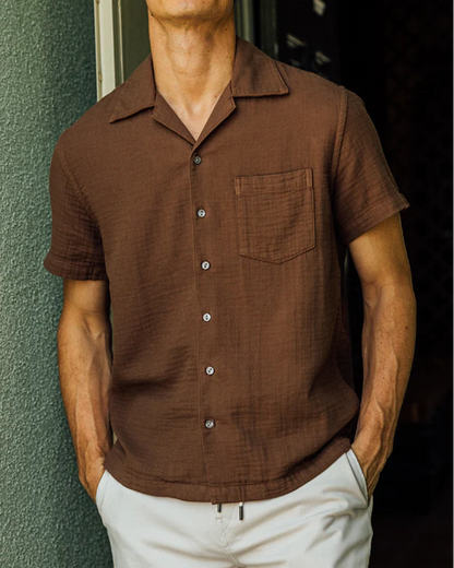 Wrench S/S Waffle Shirt | Bourbon