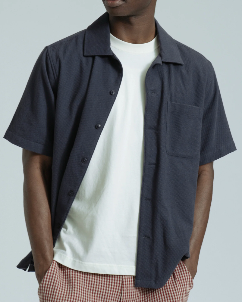 Busey Textured Shirt | Navy