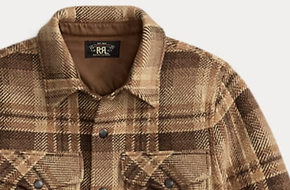 Plaid Sweater Workshirt | Tan Rust Multi
