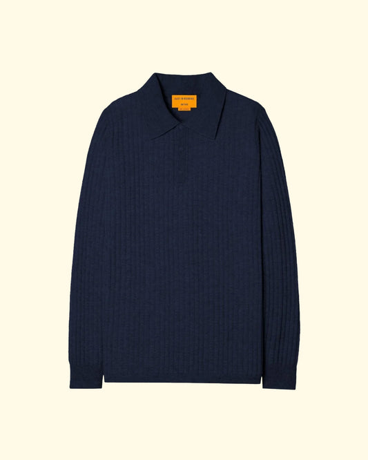 Theo Waffle Polo | Midnight