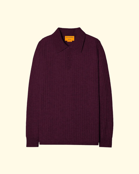 Theo Waffle Polo | Plum