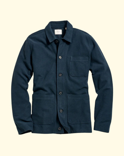 Pique Chore Jacket | Carbon Blue