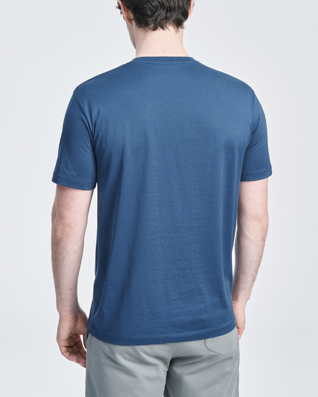 Crewneck T Shirt | Marine Blue