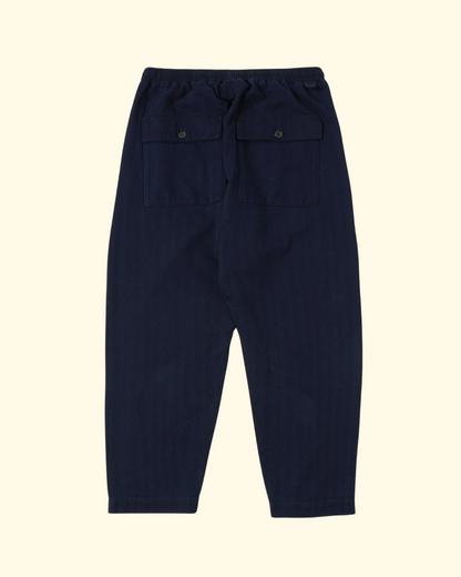 Braga Herringbone Pant | Indigo