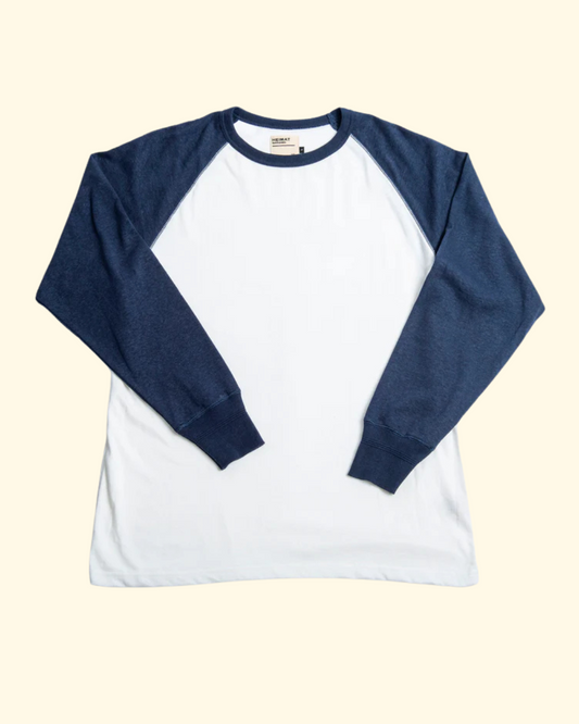 LS Raglan Tee | White and Ink