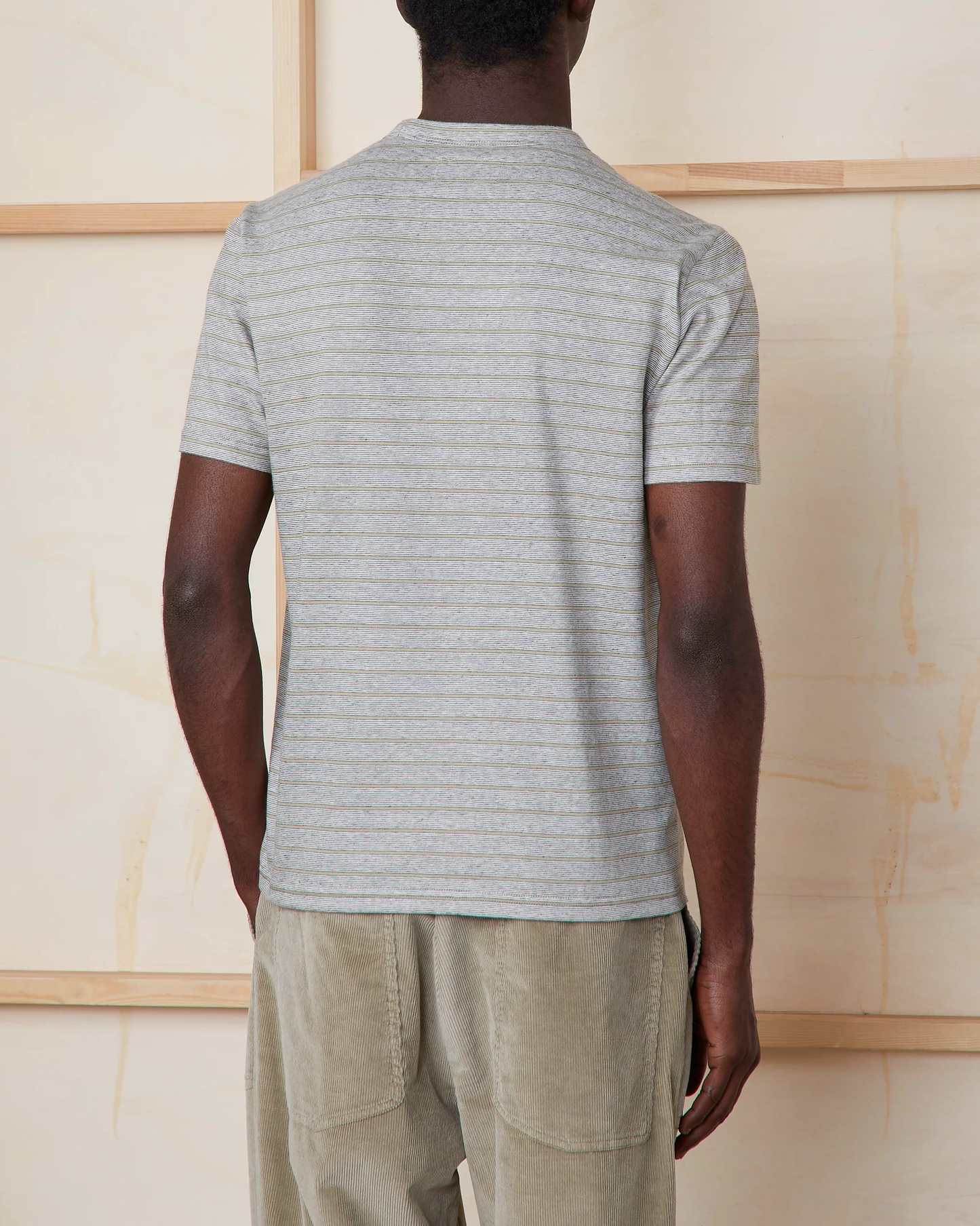 Multi Stripe Tee | Olive Sepia