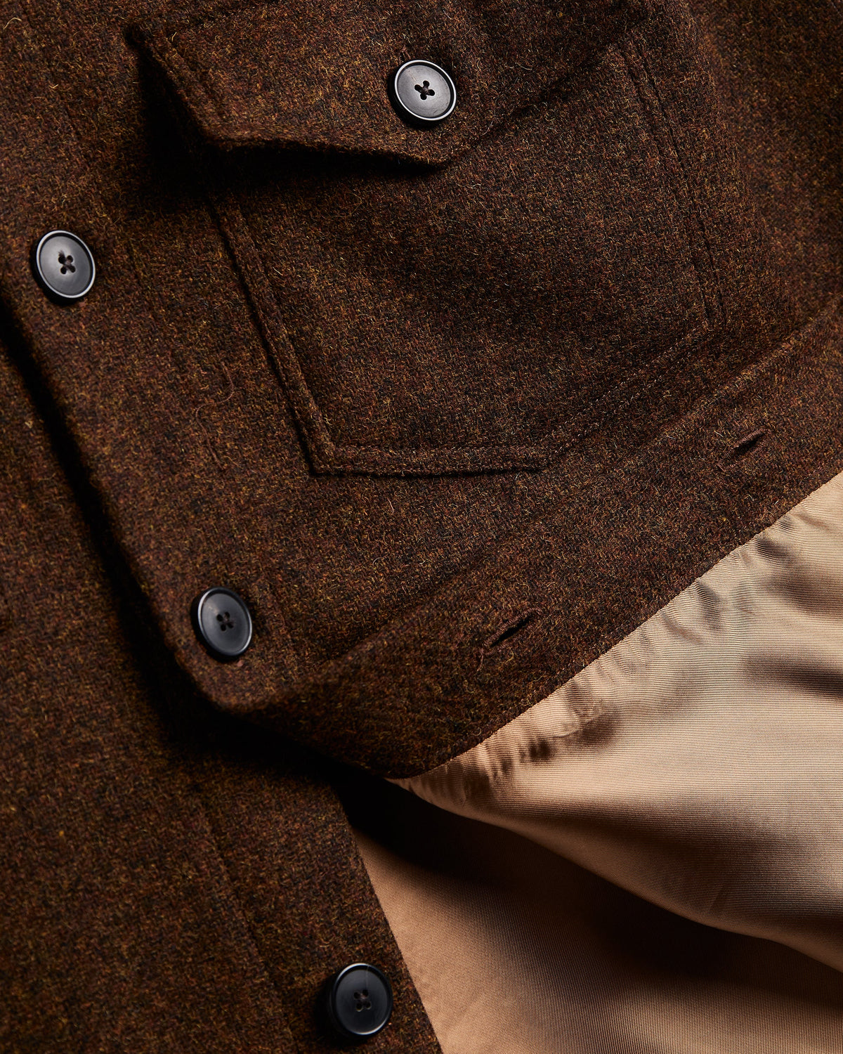 Wool Field Overshirt | Bronze