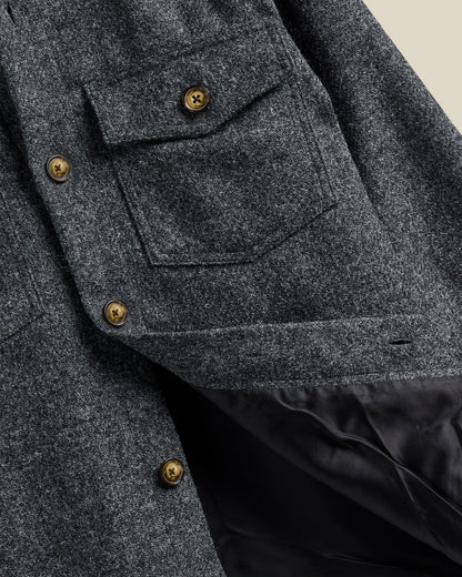 Wool Field Overshirt | Grey