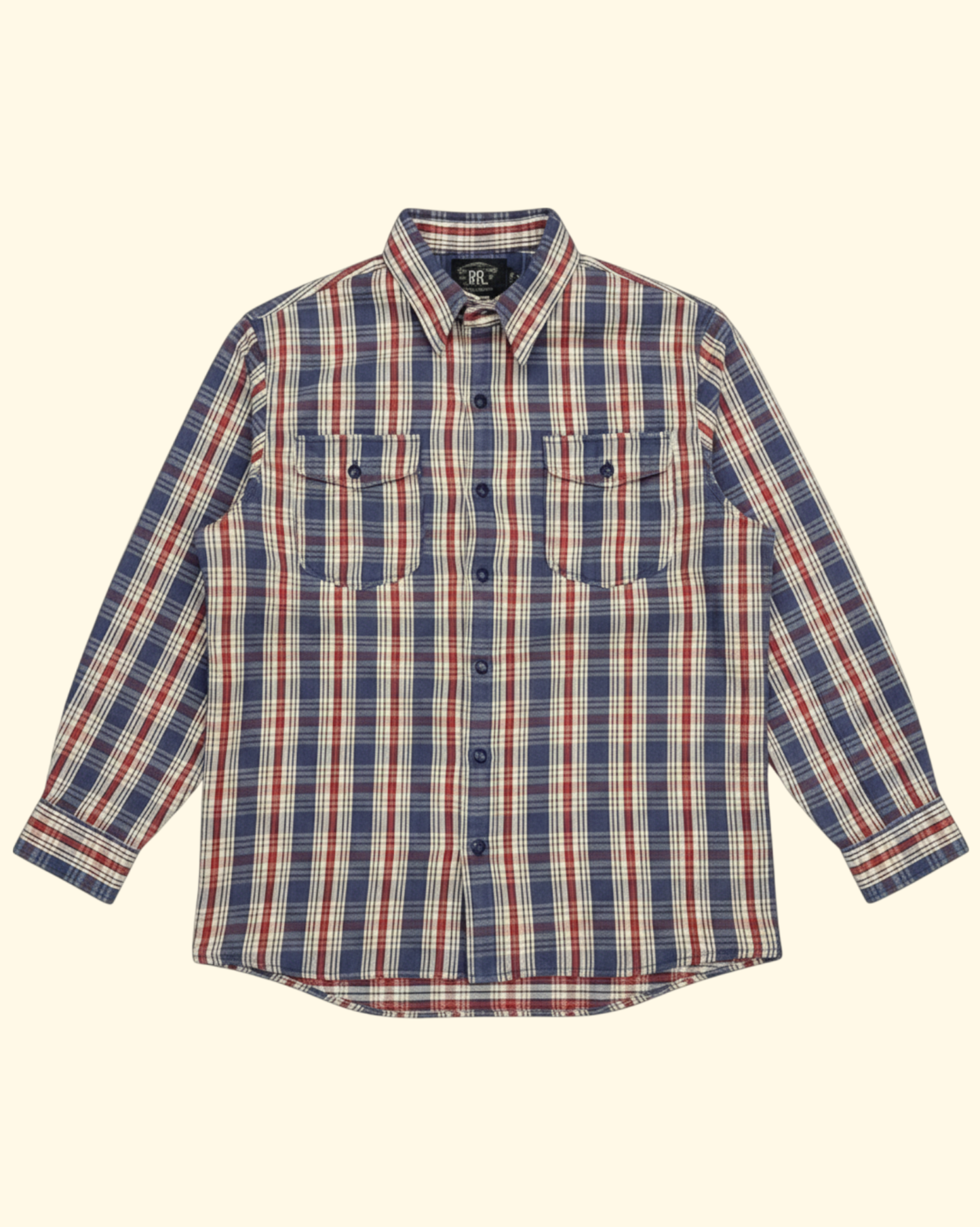L/S Cotton Plaid Workshirt | Blue Multi