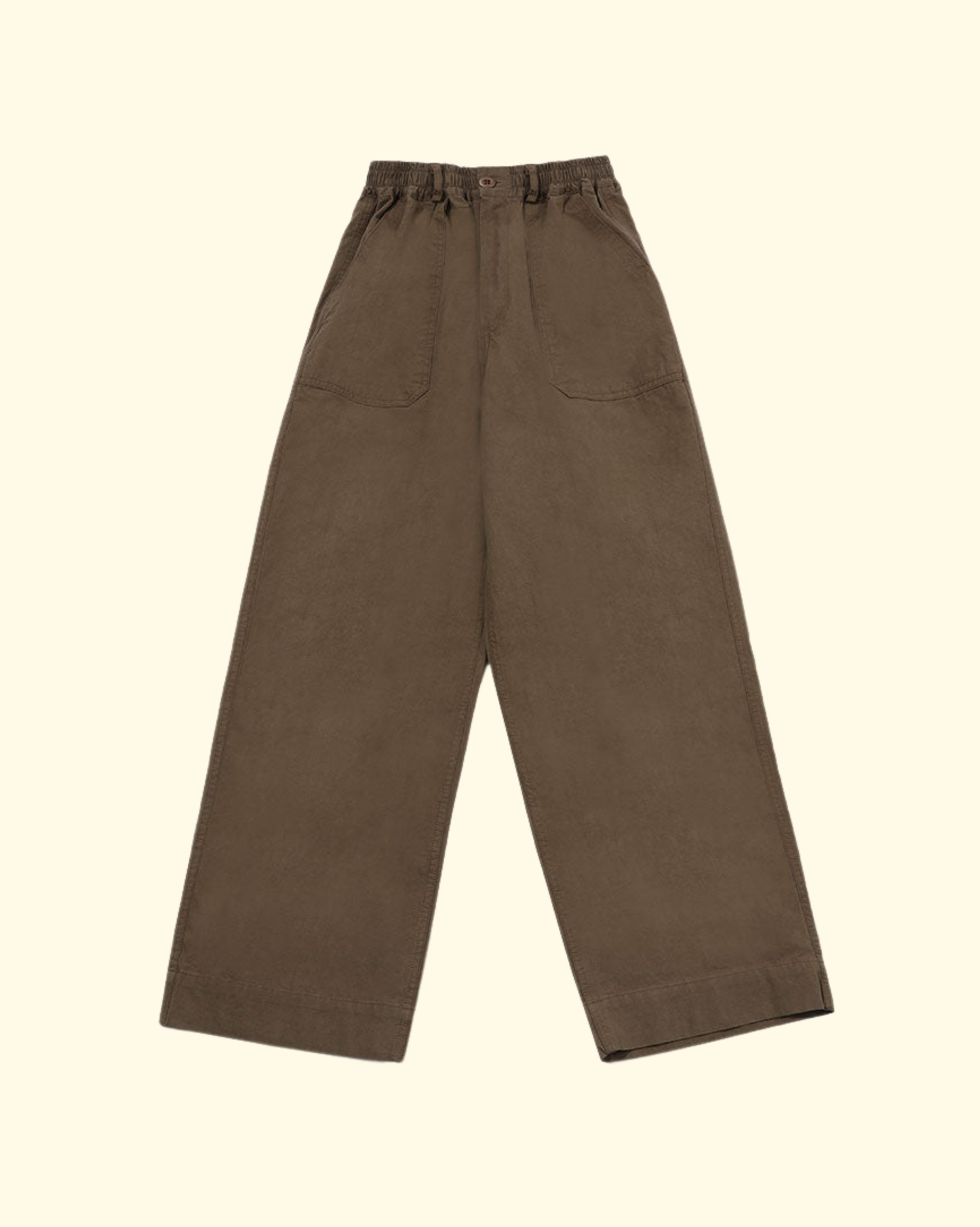 One Tuck Wide Fatigue Pants | Brown