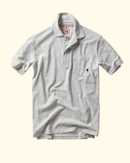 Fineline Jersey Polo | Stone & White