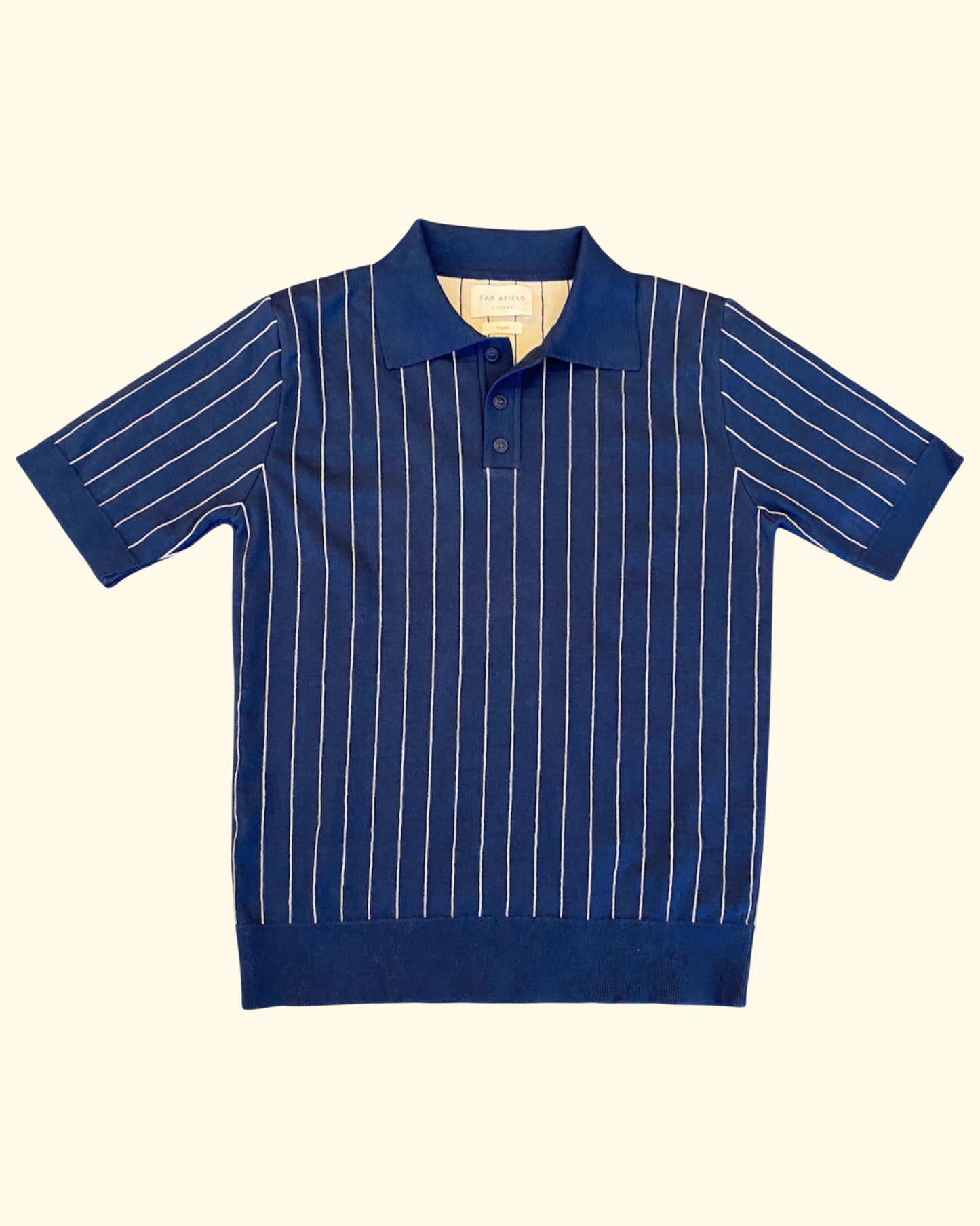 Benny Pinstripe Knit | Navy & Sand