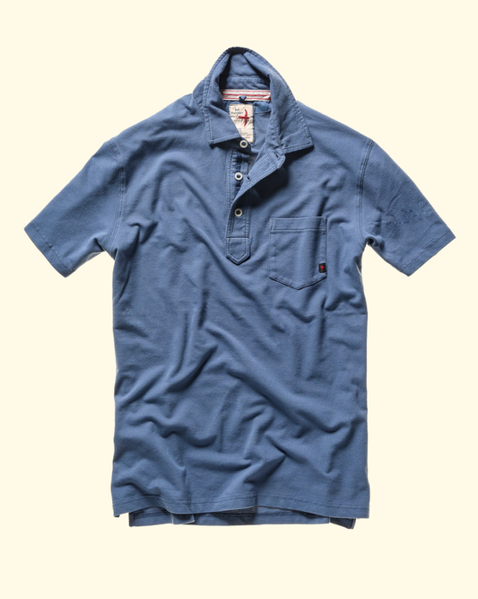 Pique Slot Polo | Marine Blue