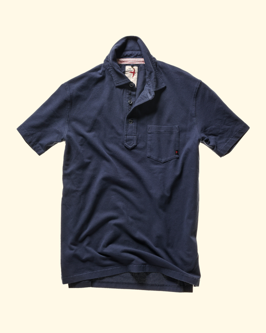 Pique Slot Polo | Navy