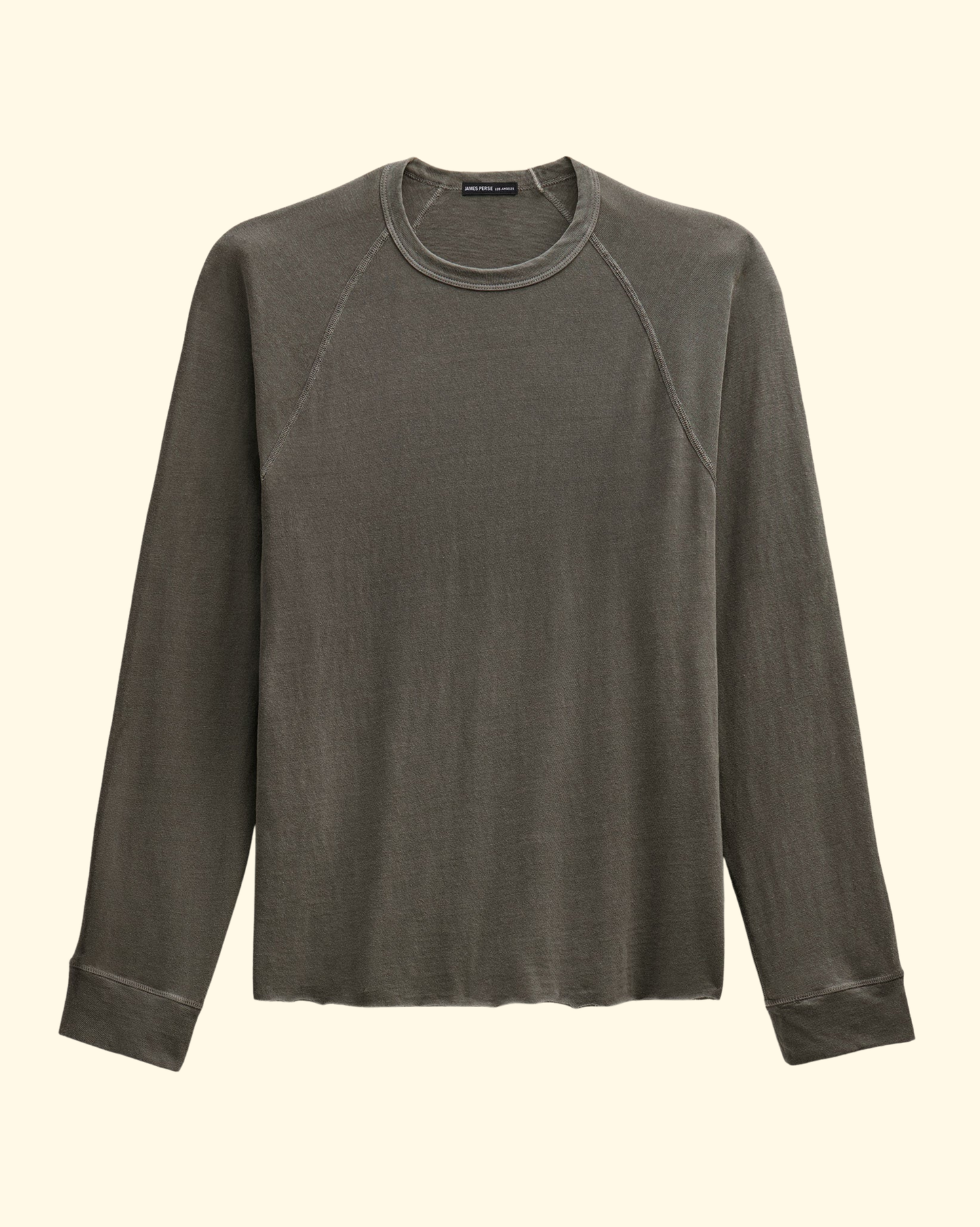 L/S Slub Raglan Crew | Army Green Pigment