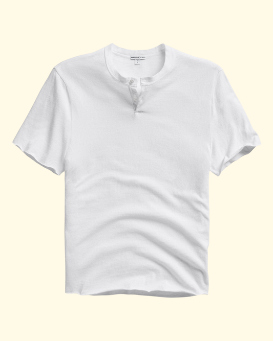 Slub SS Henley | White