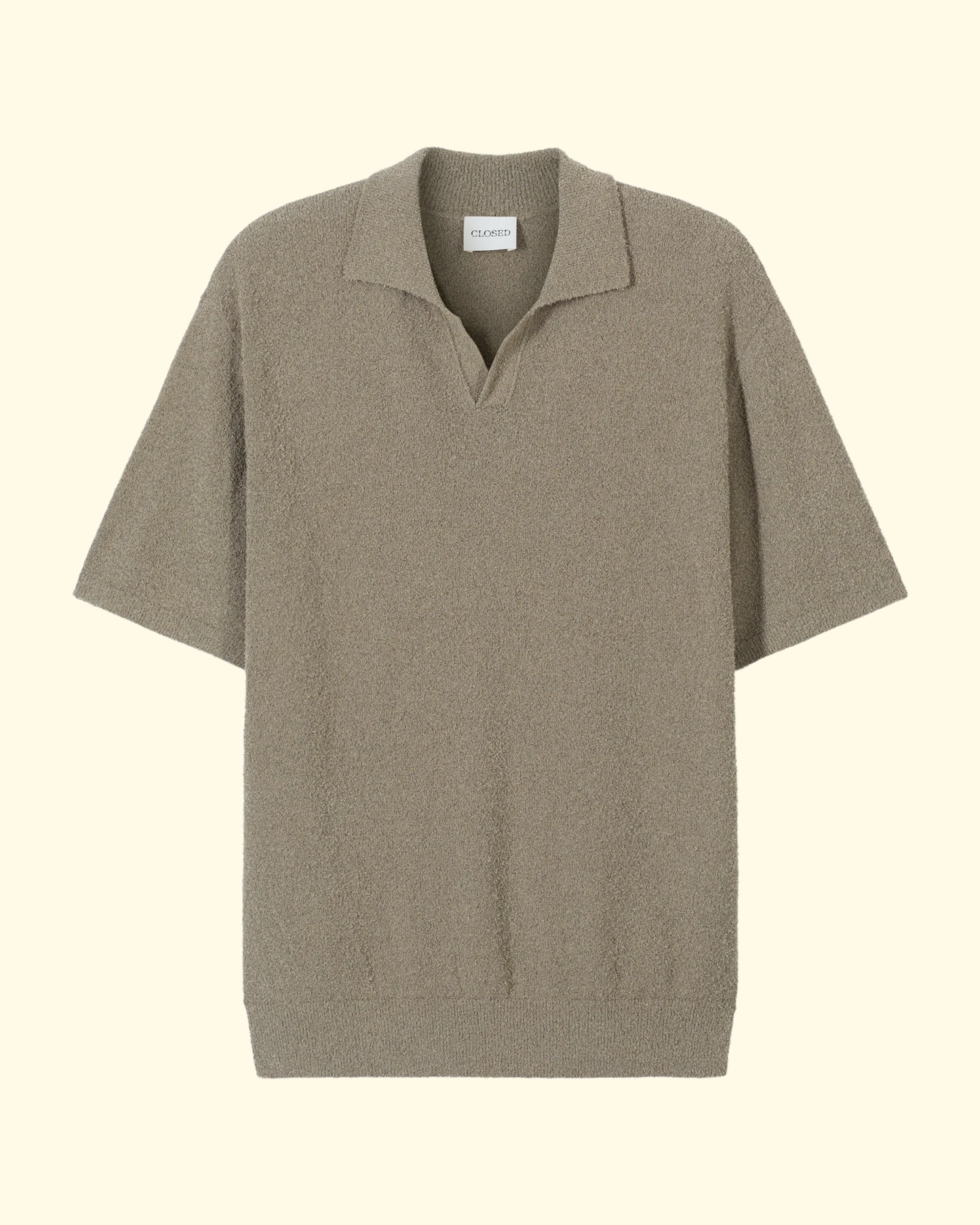 Knit Polo | Pebble Green