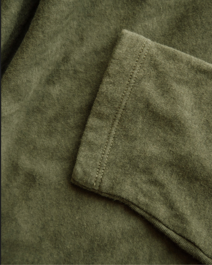 Knitted Drill Crewneck | Military Green